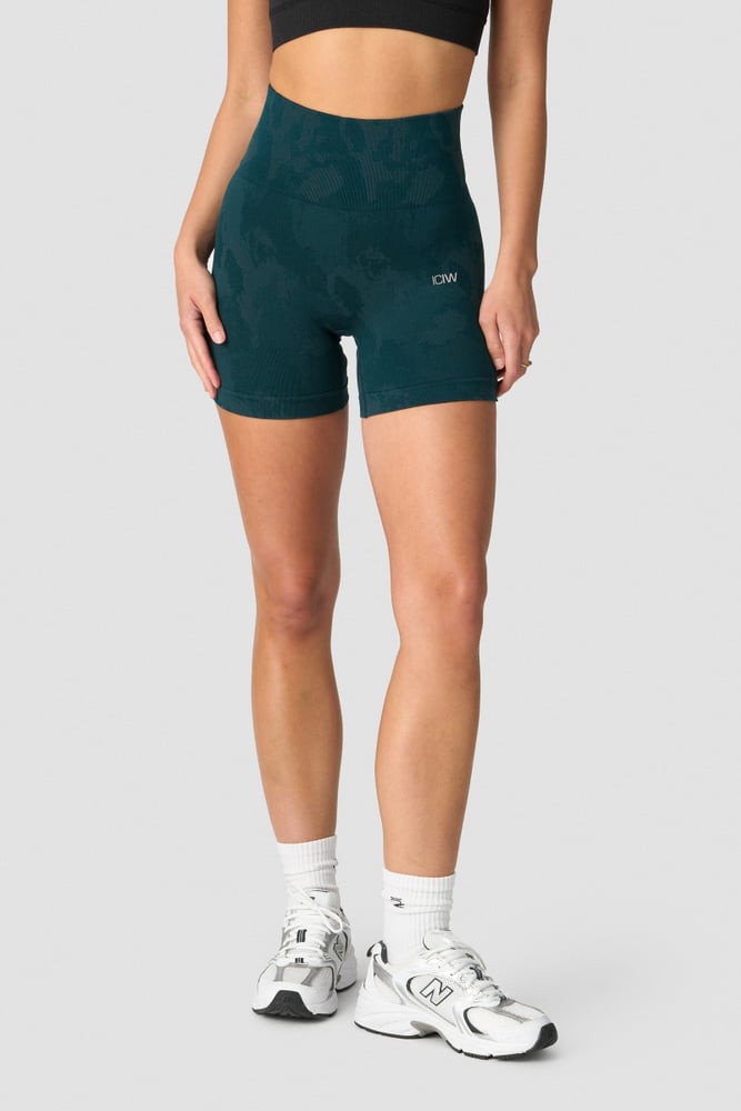 camo seamless shorts dk teal