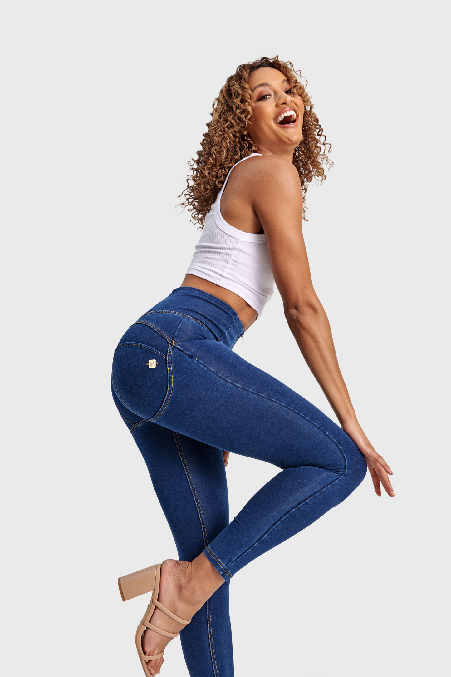 Freddy WR.UP® High Waist - Denim Blue - for kvinde - FREDDY WR.UP® - Pants