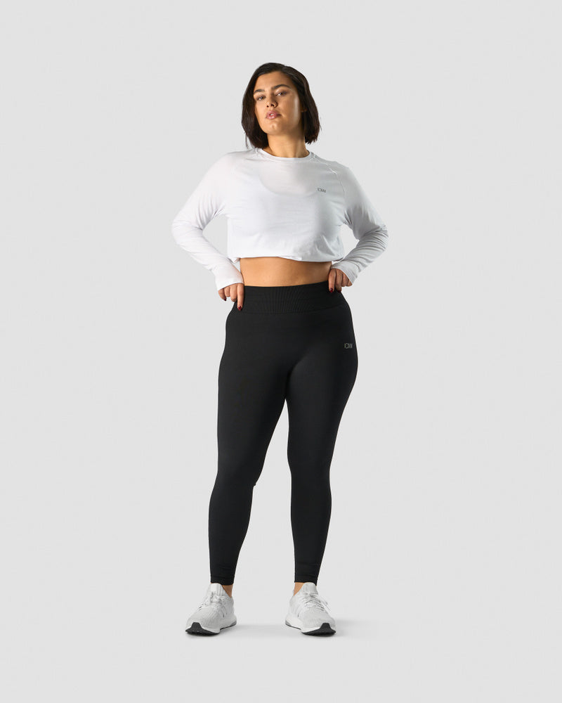 define cropped adjustable long sleeve white