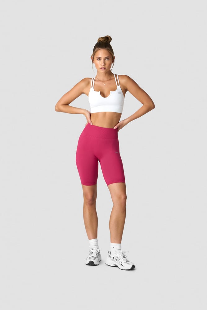 define seamless biker shorts wmn dark pink