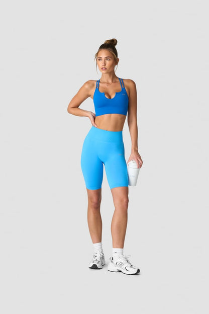 define seamless biker shorts wmn pacific blue