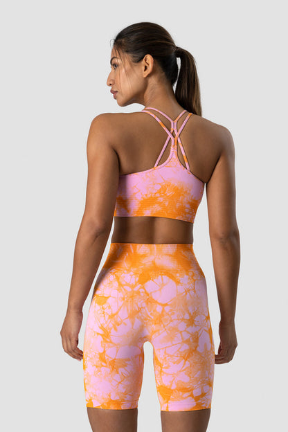 define seamless tie dye sports bra sunset beach