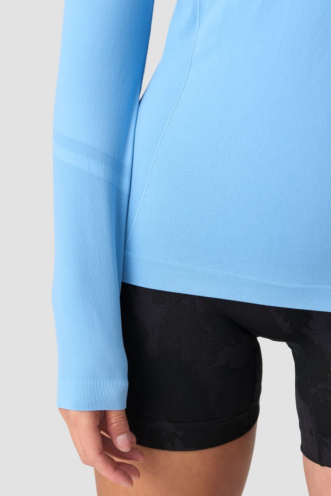 everyday seamless 1/4 zip wmn dove blue