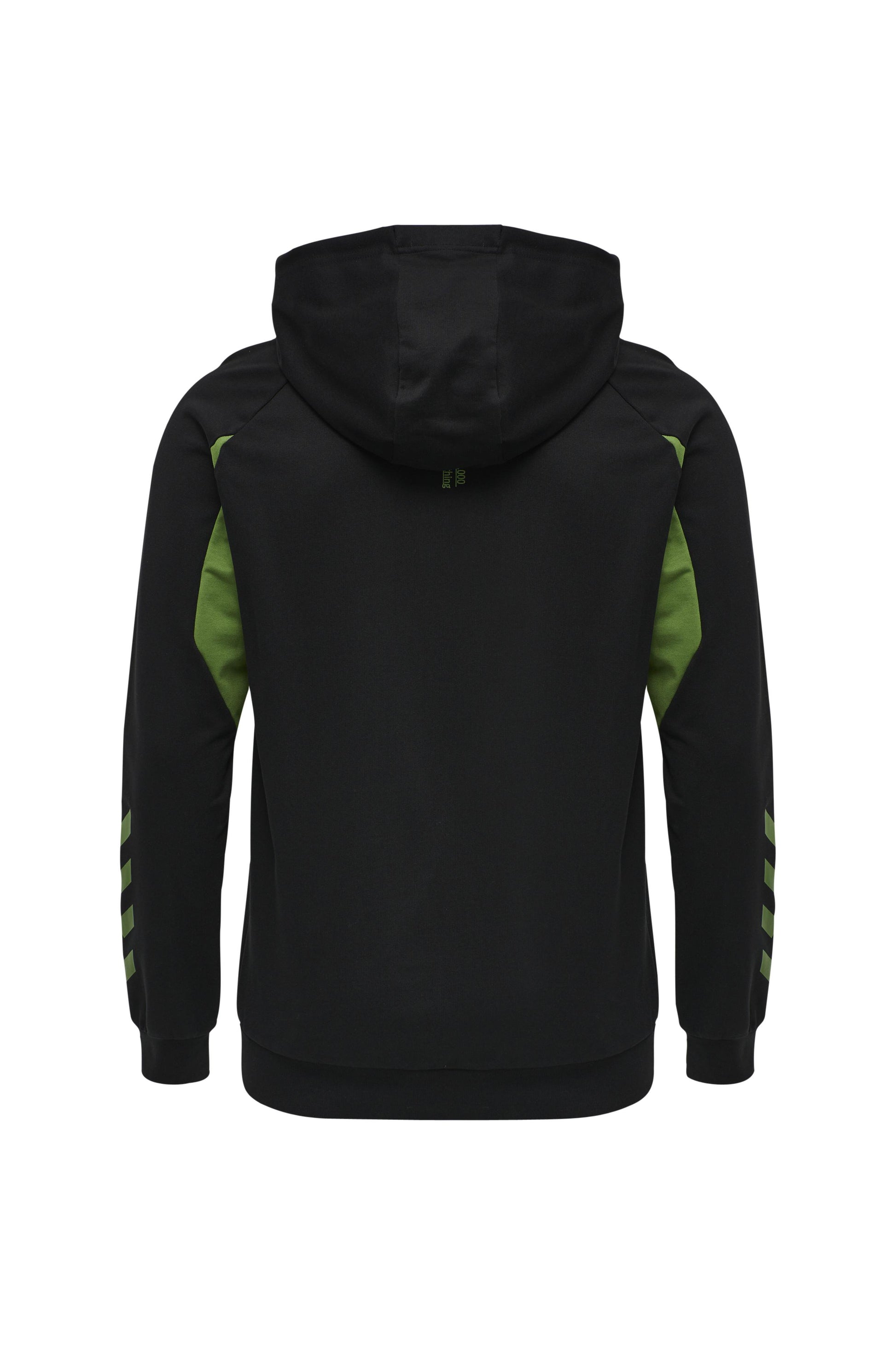 HUMMEL - Hmlaction Cotton Hoodie - Black/cactus