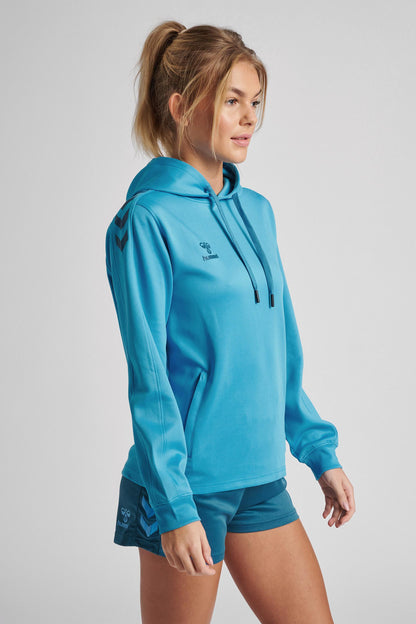 HUMMEL - Hmlcore Xk Poly Sweat Hoodie Woman - Blue Danube