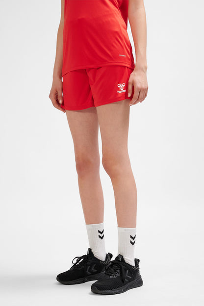 HUMMEL - Hmlessential Shorts Woman - True Red