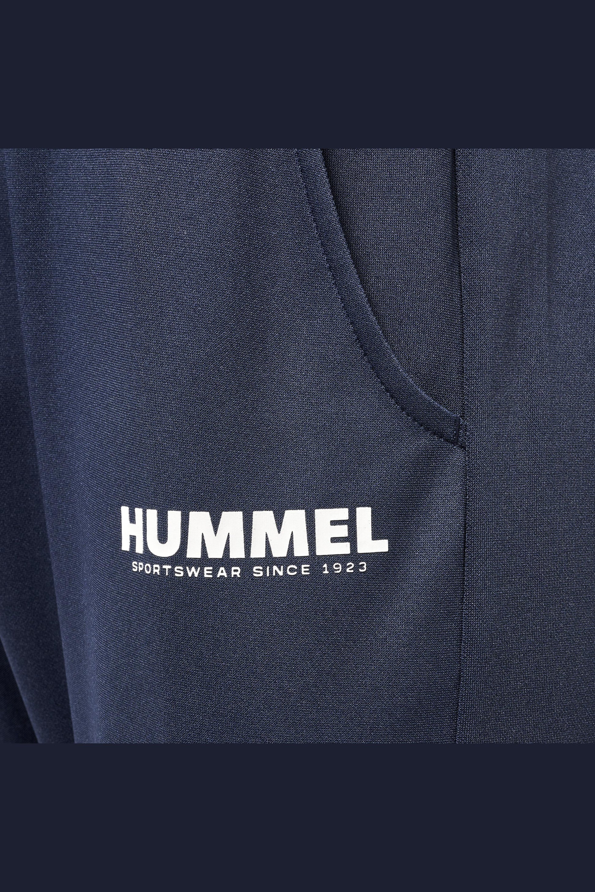 HUMMEL - Hmllegacy Poly Tapered Pants - Blue Nights/white