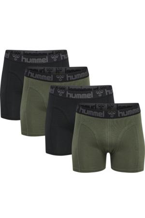 HUMMEL - Hmlmarston 4-pack Boxers - Black/thyme