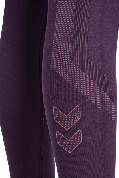 HUMMEL - Hmlmt Power Seamless Mw Tights - Plum Perfect