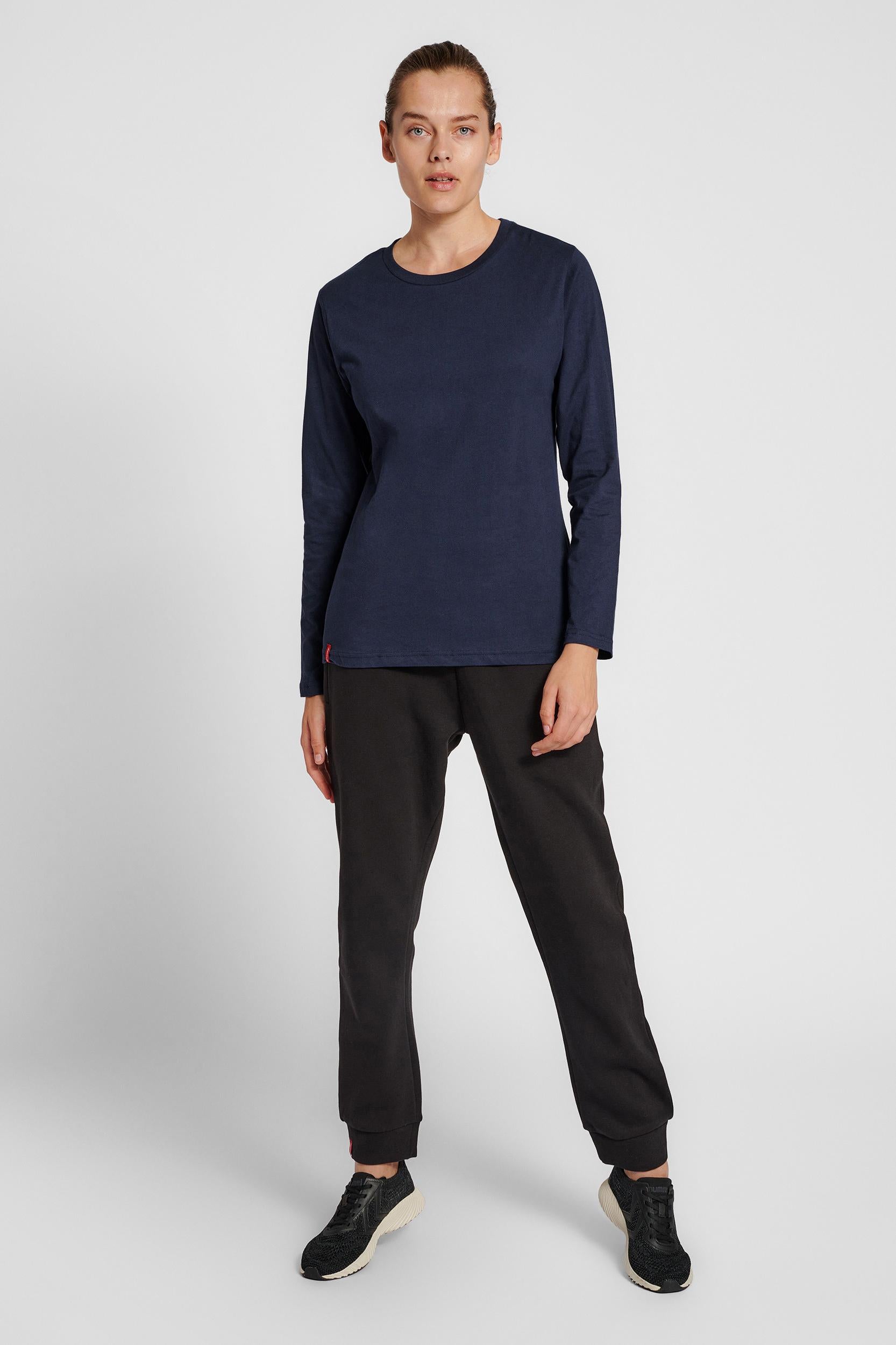 HUMMEL - Hmlred Basic T-shirt L/s Woman - Marine