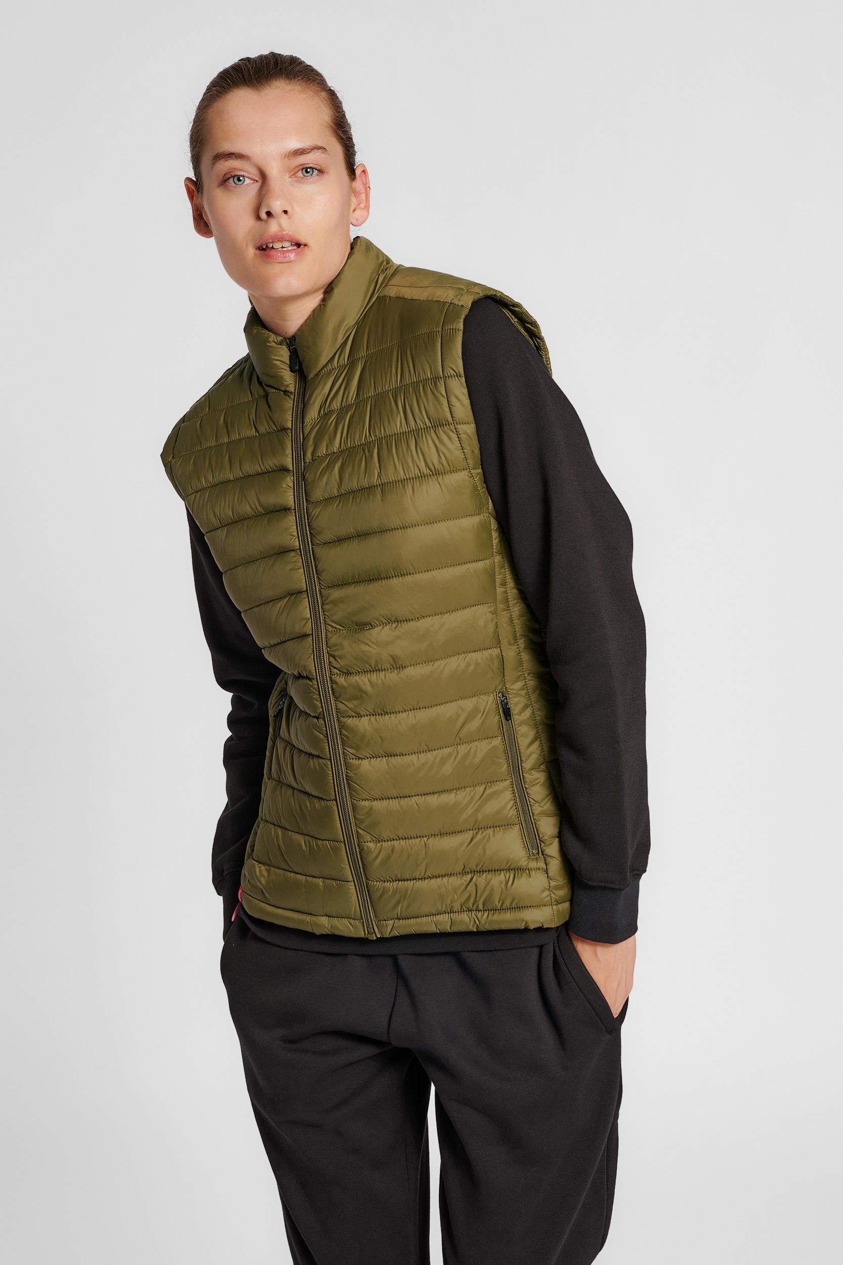 HUMMEL - Hmlred Quilted Waistcoat Woman - Dark Olive