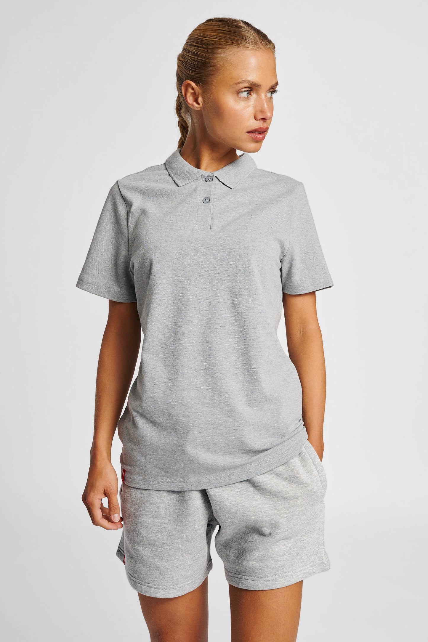 HUMMEL - Hmlred Stretch Polo Woman - Grey Melange