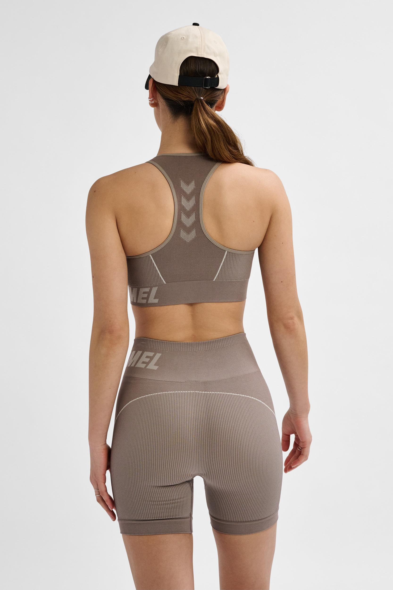 HUMMEL - Hmlte Christel Seamless Sports Top - Chateau Gray/driftwood Melange