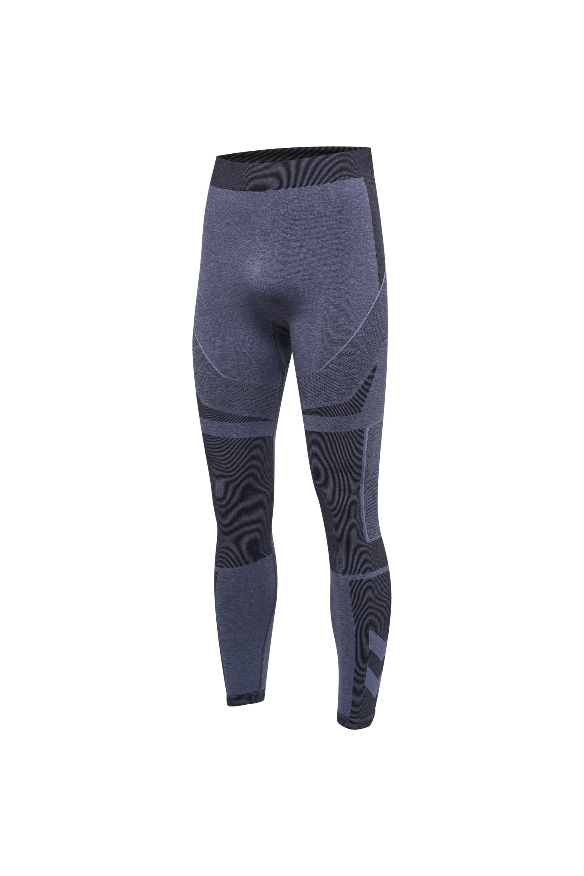 HUMMEL - Hmlte Mike Seamless Tights - Black/asphalt Melange