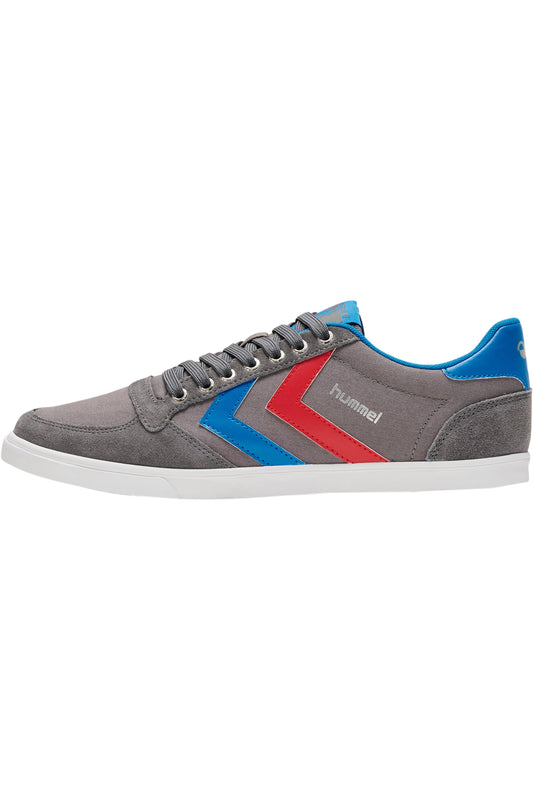 HUMMEL - Hummel Slimmer Stadil Low Shoes - Castlerock/ribbonred/bril Blue