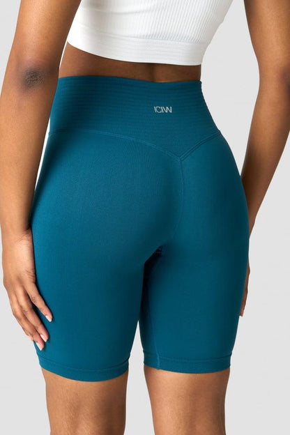 ICANIWILL - Define Seamless V-shape Biker Shorts - Teal Blue