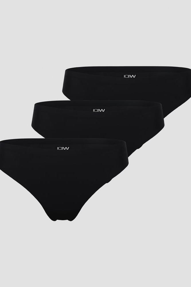 ICANIWILL - Invisible Thong 3-pack - Black