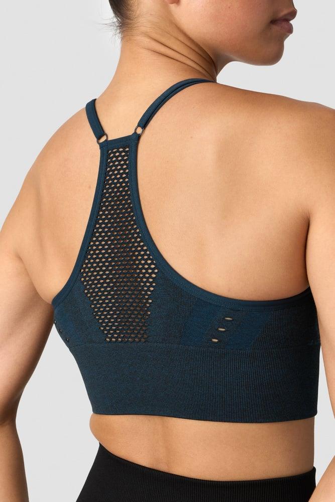 ICANIWILL - Queen Mesh Seamless Sports Bra - Dk Teal Melange