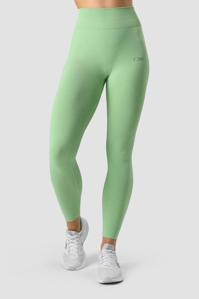 ICANIWILL - Ribbed Define Seamless Tights - Spring Green