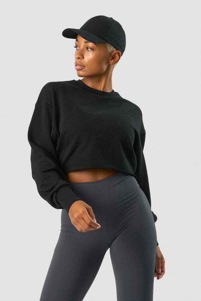 nimble cropped crewneck black