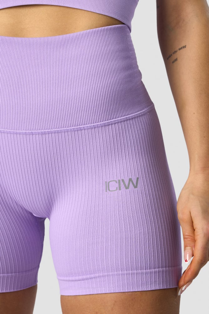 ribbed define seamless pocket shorts lavender