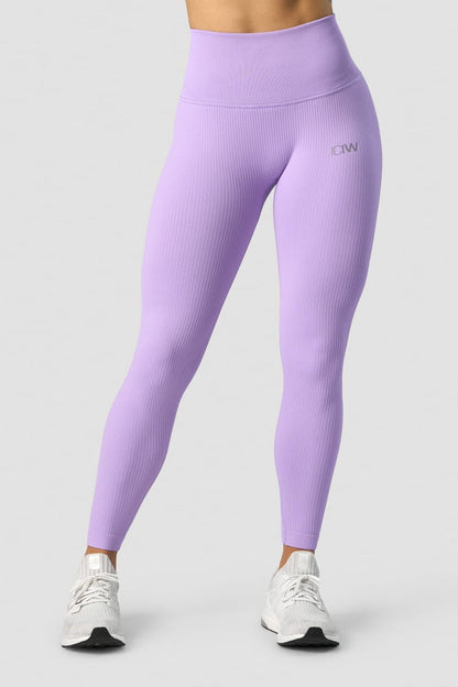 ribbed define seamless pocket tights lavender