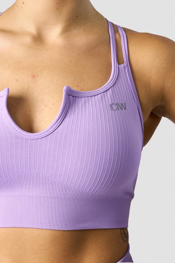 ribbed define seamless strappy bra lavender