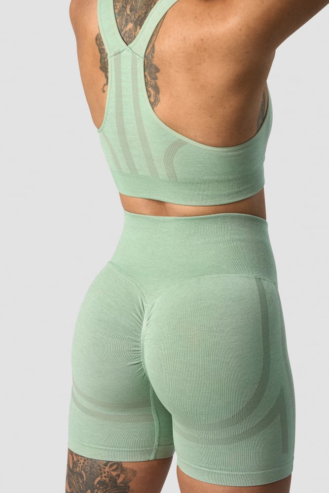 rush seamless shorts ice green melange