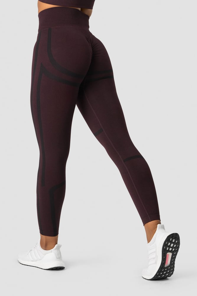 rush seamless tights burgundy