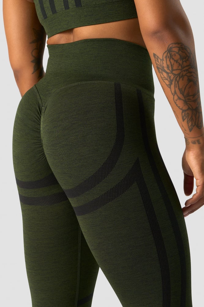 rush seamless tights dark green