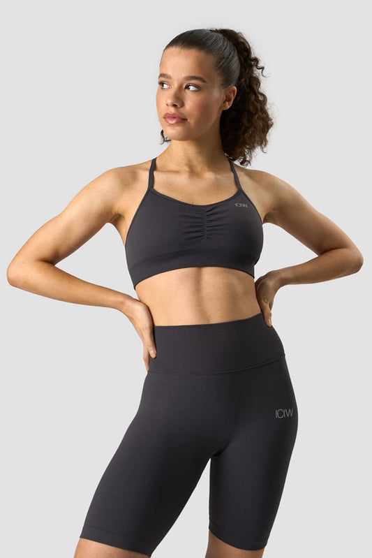 scrunch seamless sports bra graphite