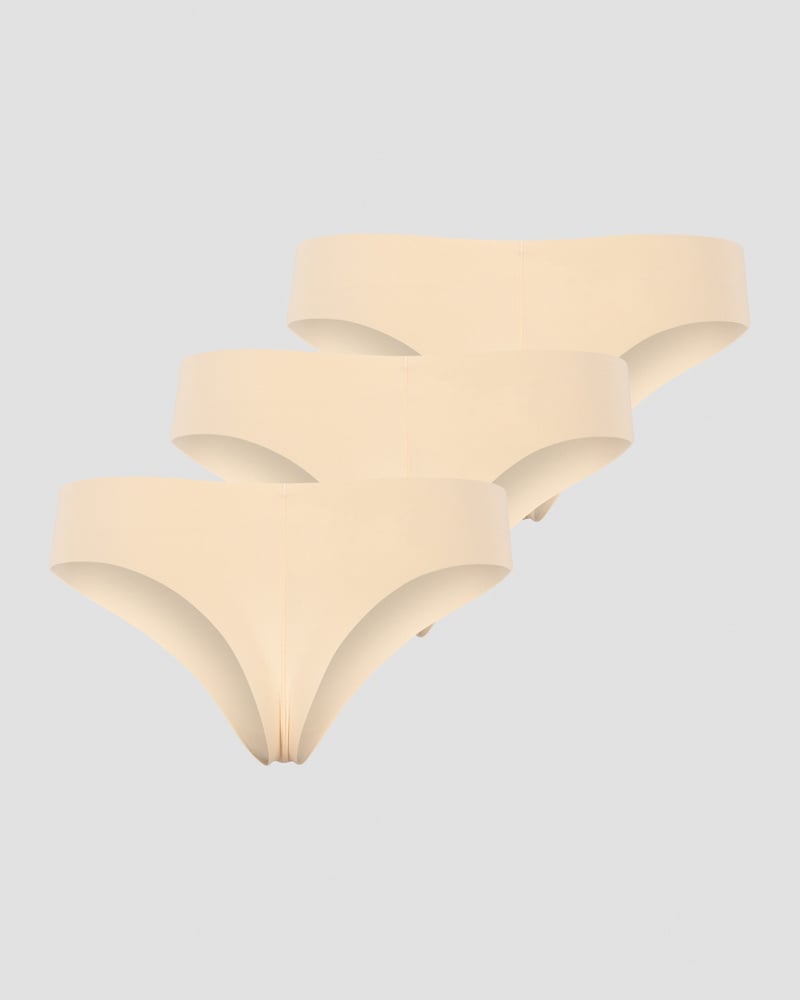 soft thong 3-pack beige