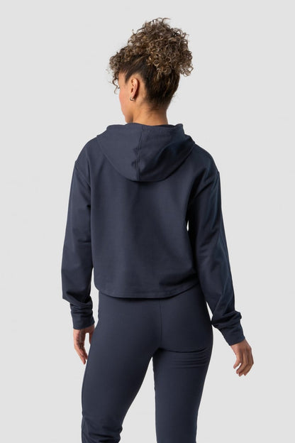 stride cropped hoodie wmn navy