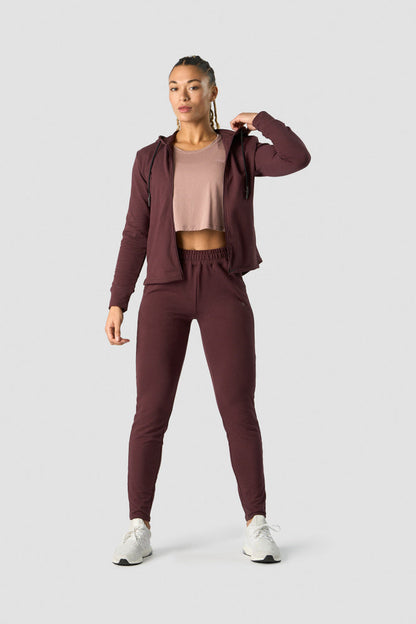 stride zip hoodie wmn burgundy